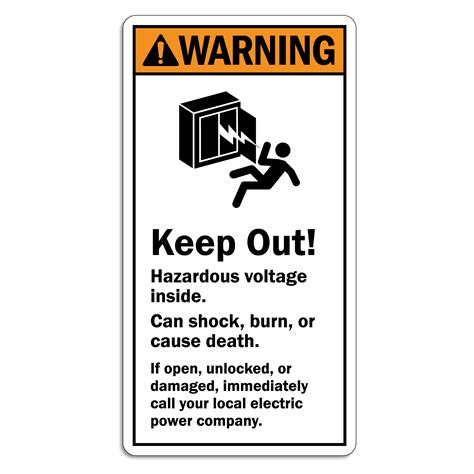 electrical transformer box decal|transformer warning signs.